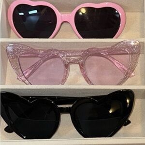 Purple see-through Heart Sunglasses